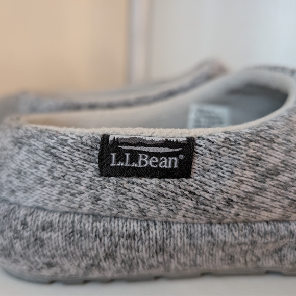 ​L.L. Bean Women's Sweater Fleece Slippers Scuff Gray Heather Size 6 M ID 504789 - Picture 2 of 5